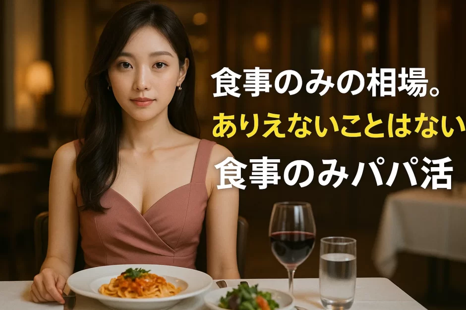 パパ活を食事のみの相場。ありえないことはない食事のみパパ活